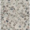 Msi Puebla Greige Pebble SAMPLE Polished Marble Mesh-Mounted Mosaic Tile ZOR-MD-0277-SAM